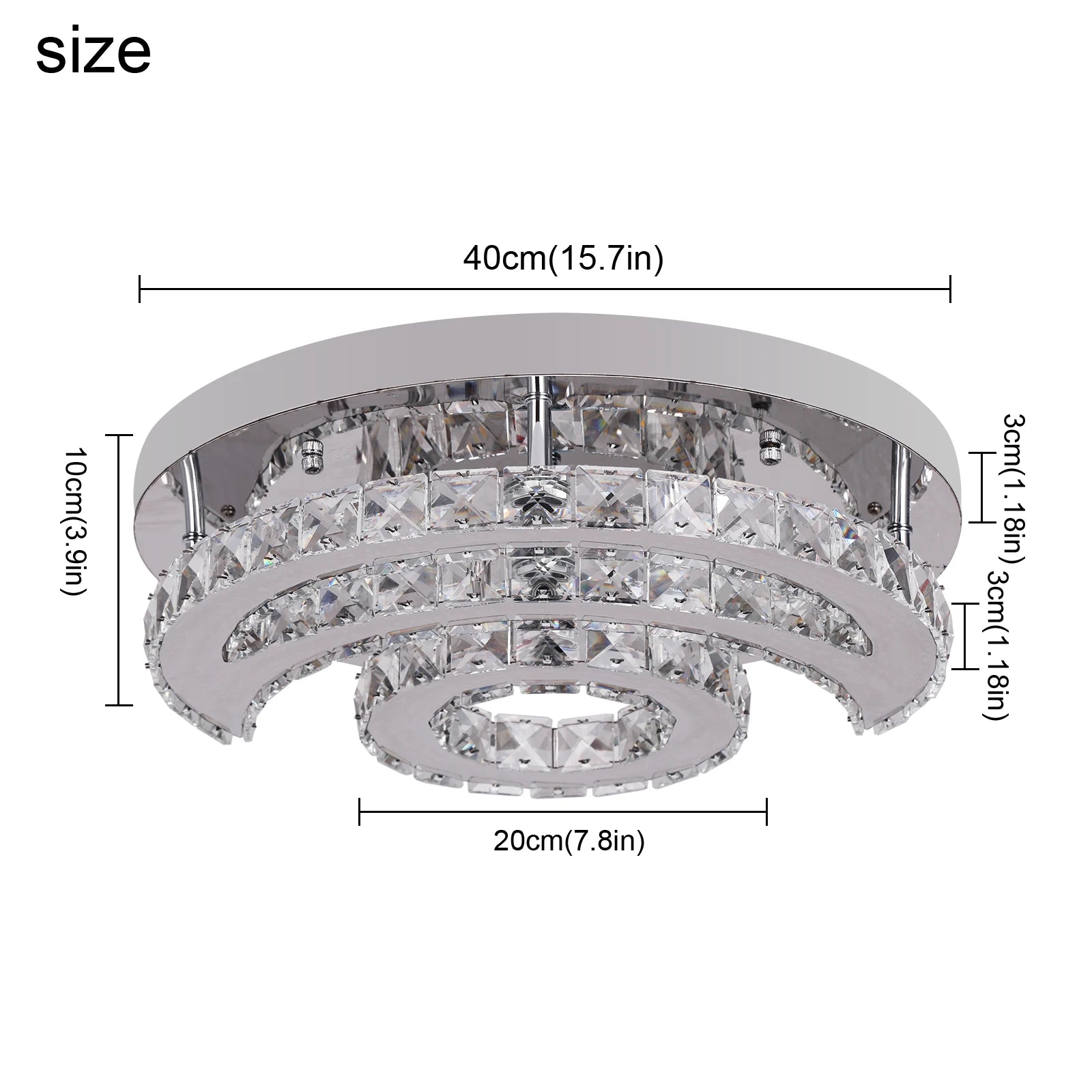 Ceiling Lamp Crystal Led  Chandelier Pendant Light