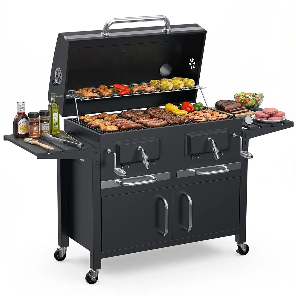 63' Charcoal BBQ Grill & Smoker