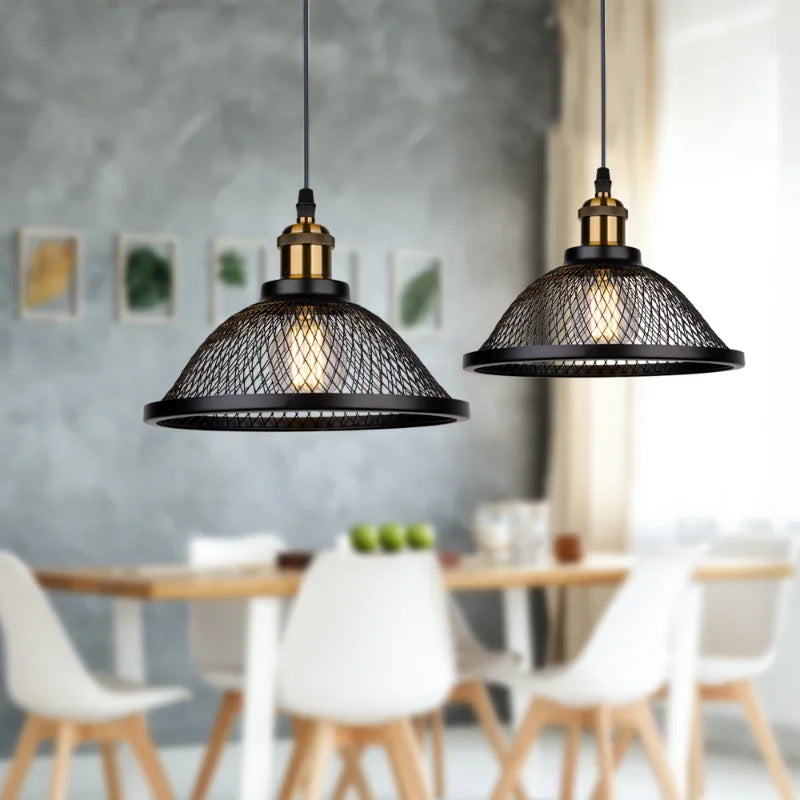 American Retro Three Iron Art  Light Fixture Luxury Chandelier