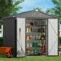 Galvanized Outdoor Storage Shed 8 x 6 FT,