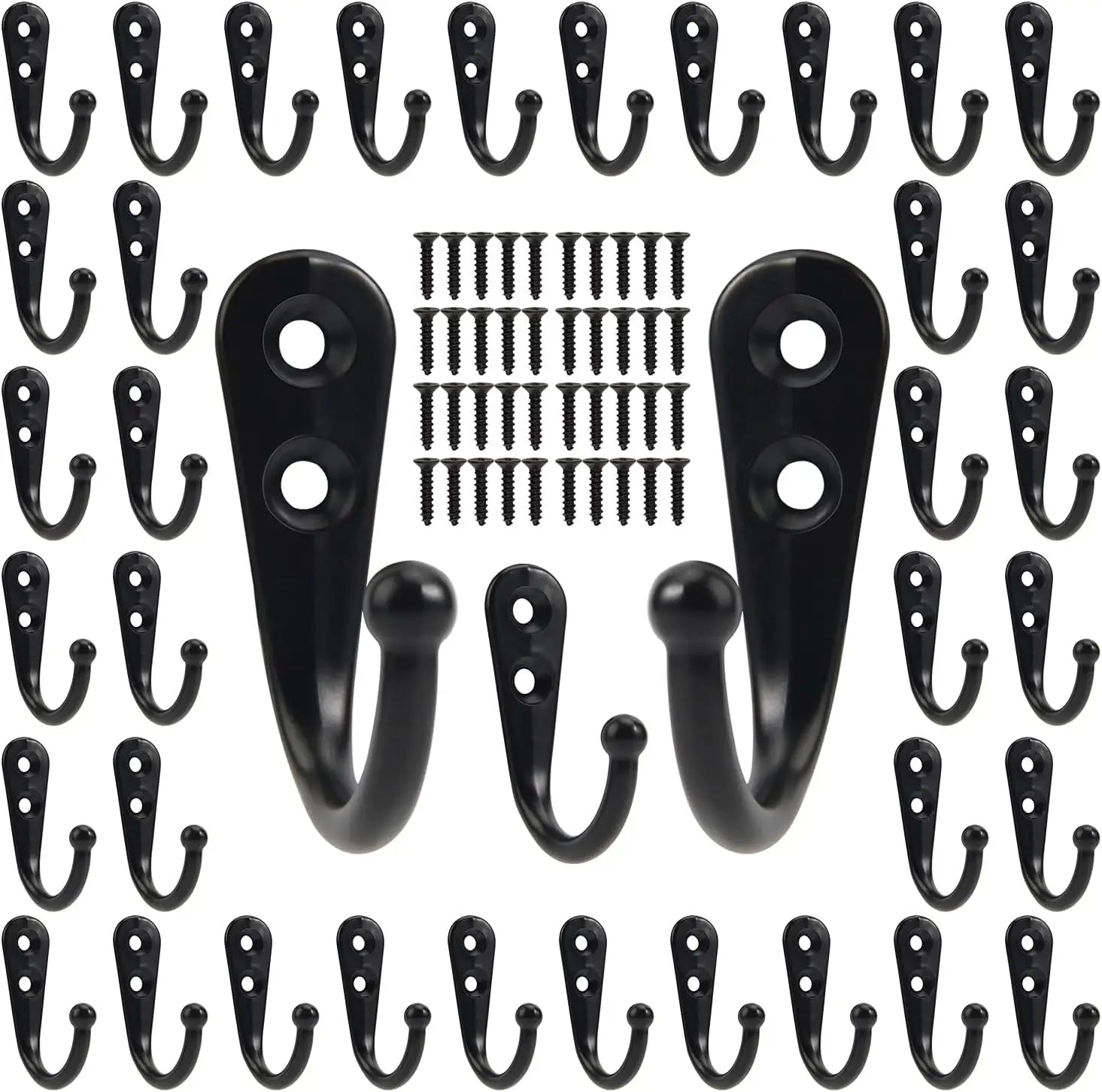 Alloy Hooks with Screws Wall Mounted Hangers