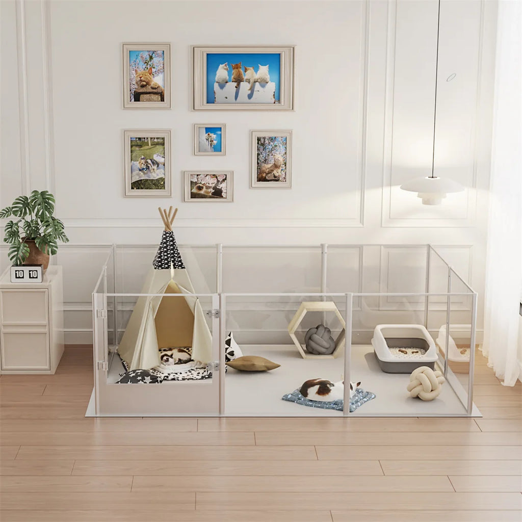 Ex-Large Clear Acrylic waterproof pet Playpen