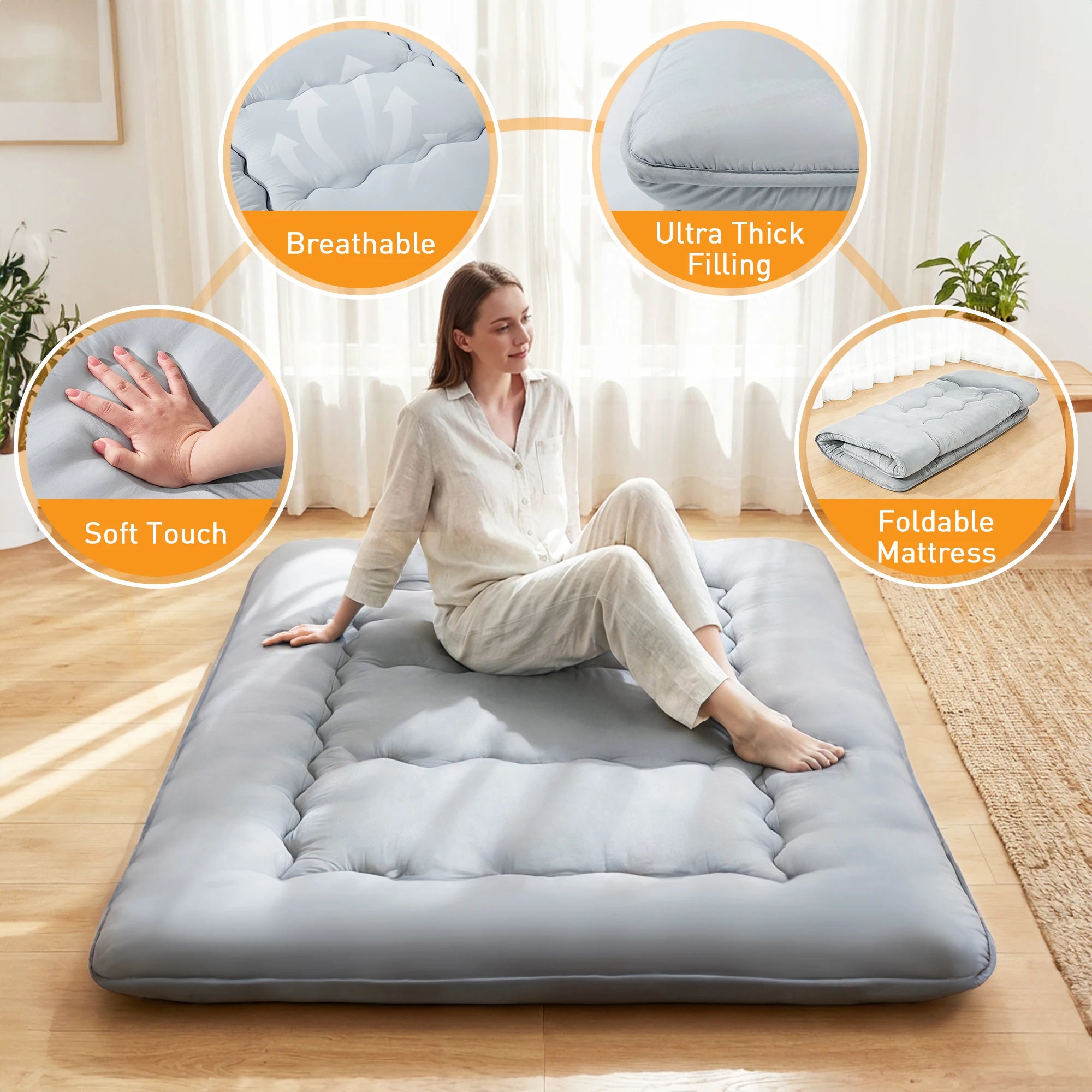 4 Inch Soft Floor Mattress