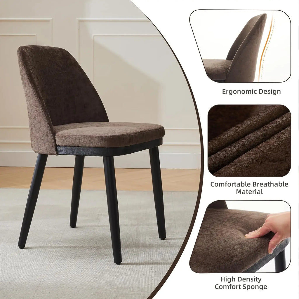 Upholstered Dining Chairs Set of 2,