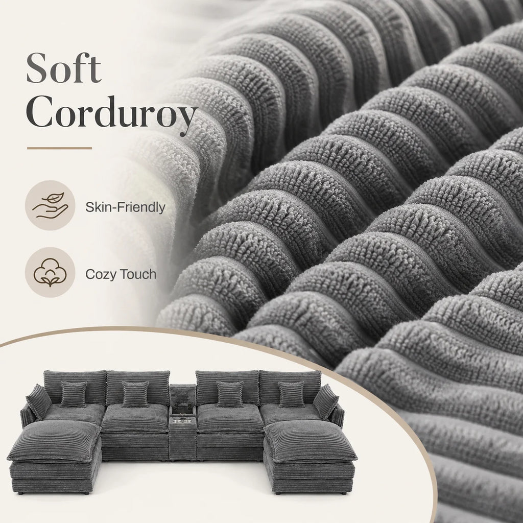 7-Piece U-Shaped Sofa Set