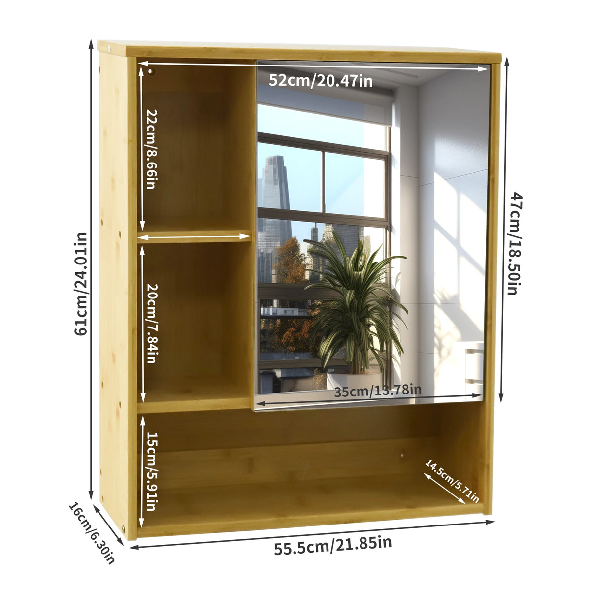 Bamboo Wall Medicine Cabinet