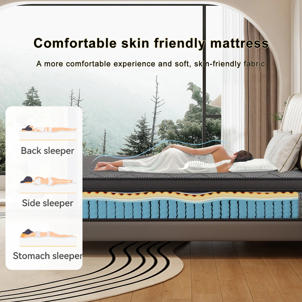 Mattress Memory Foam, Back Pain Relief, Pocket Spring