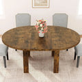 Extendable Round To Oval Dining Table