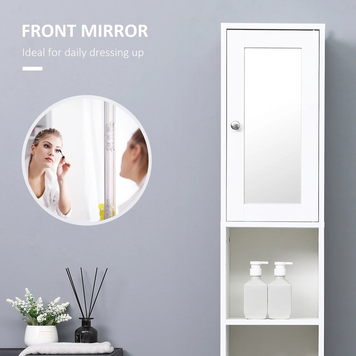 Bathroom Storage Cabinet with Mirror