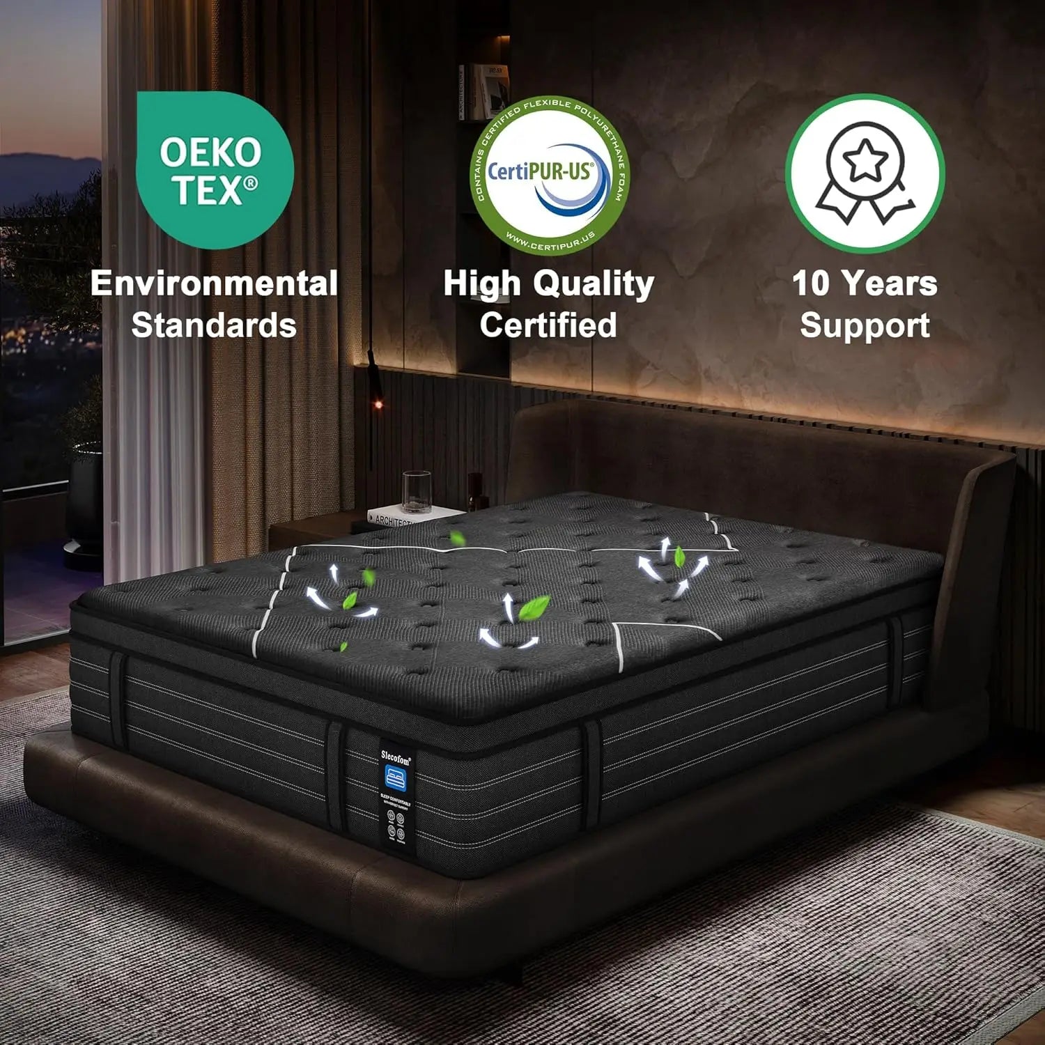 King Memory Foam mattress with Lumbar Support for Back Pain
