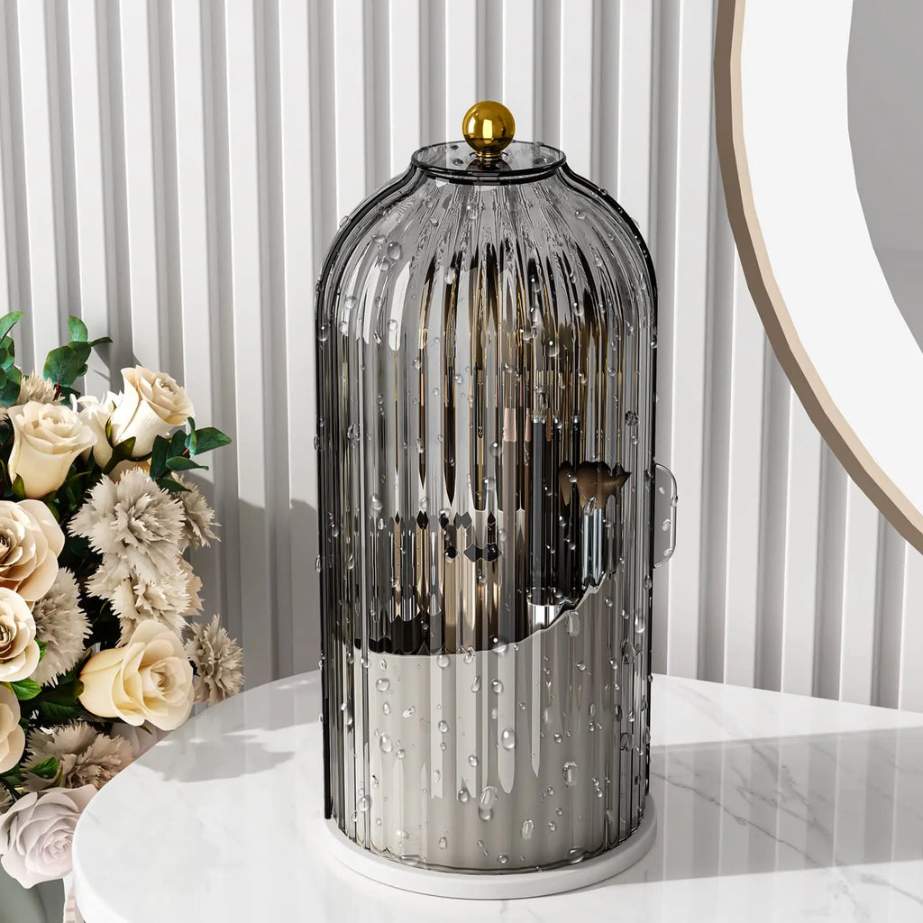 Rotating Makeup Brushes Organizer for Vanity/Desktop