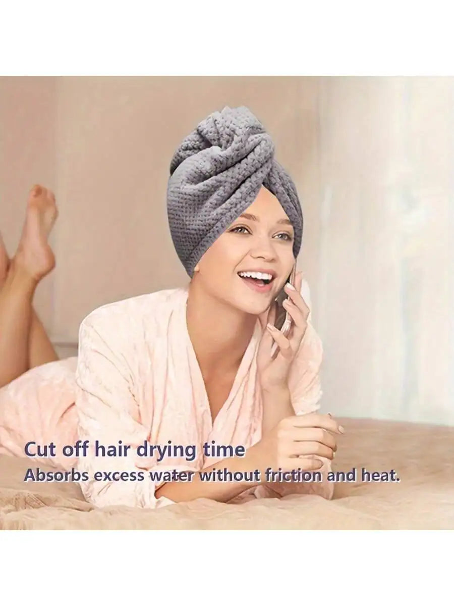 Solid color hair towel