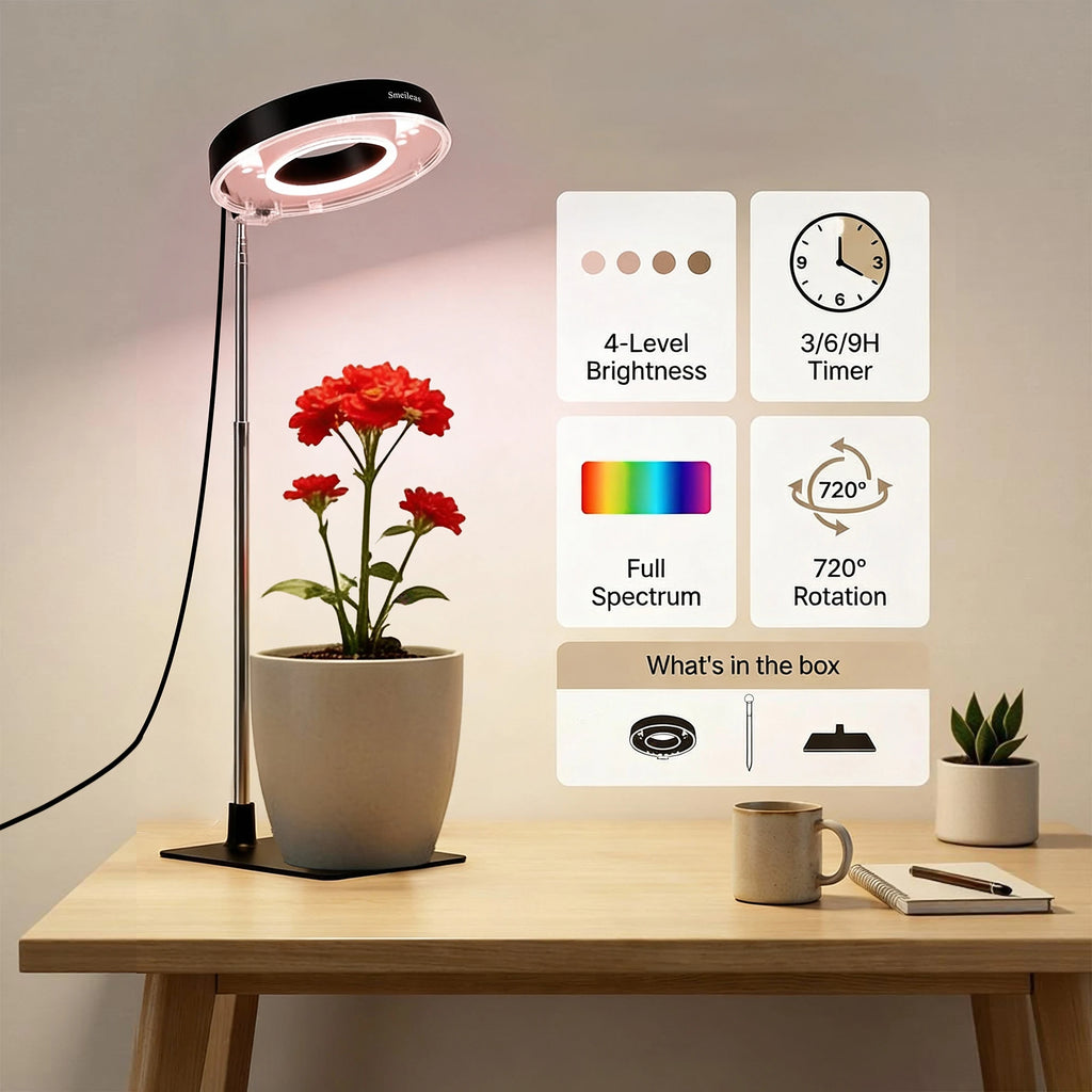 Full Spectrum Plant LED Grow Light with Magnetic Head