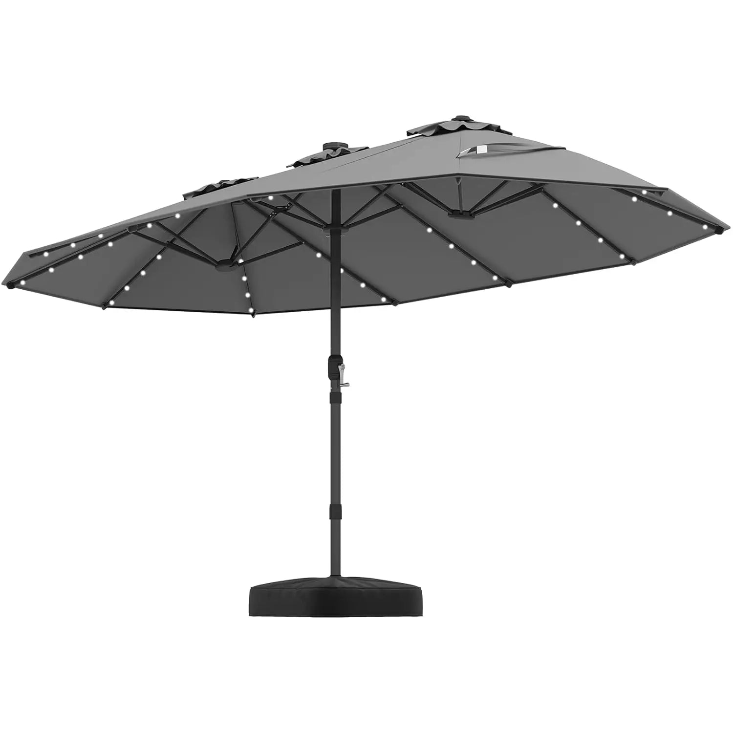 15FT Double-Sided Solar Patio Umbrella