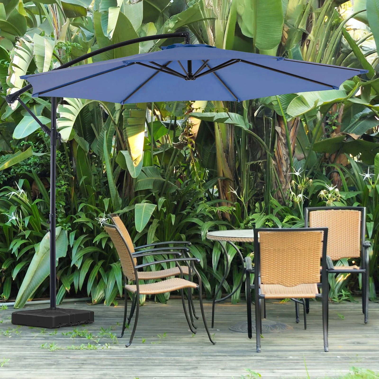 10FT Cantilever Umbrella, Easy Tilt, UV Protection