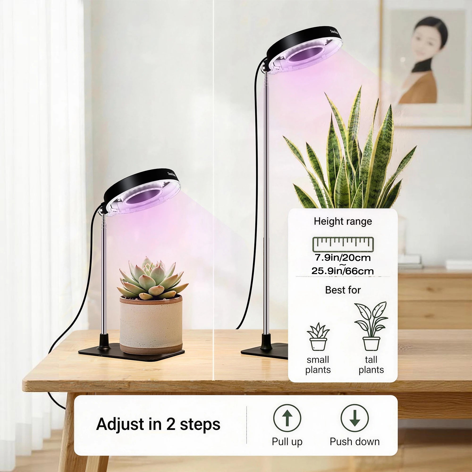 Full Spectrum Plant LED Grow Light with Magnetic Head