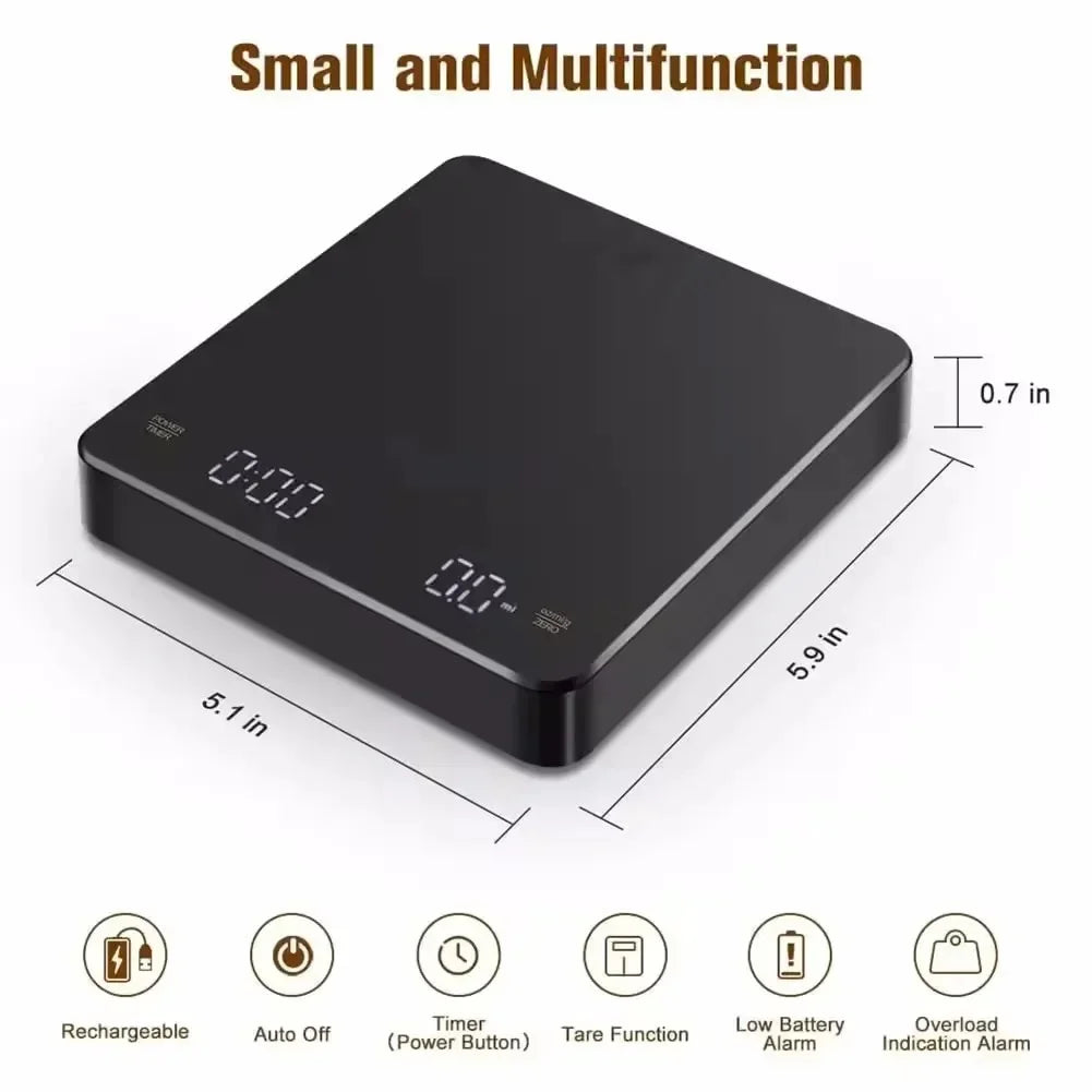 Digital Kitchen Scale LED Screen USB Powered