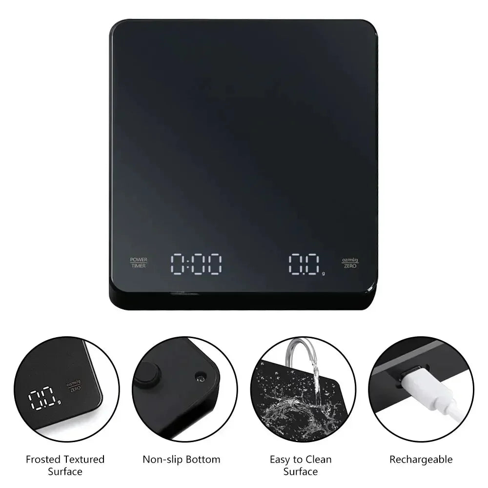 Digital Kitchen Scale LED Screen USB Powered