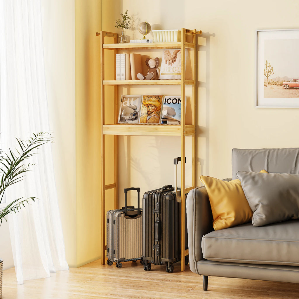 Bamboo Storage Shelf Rack
