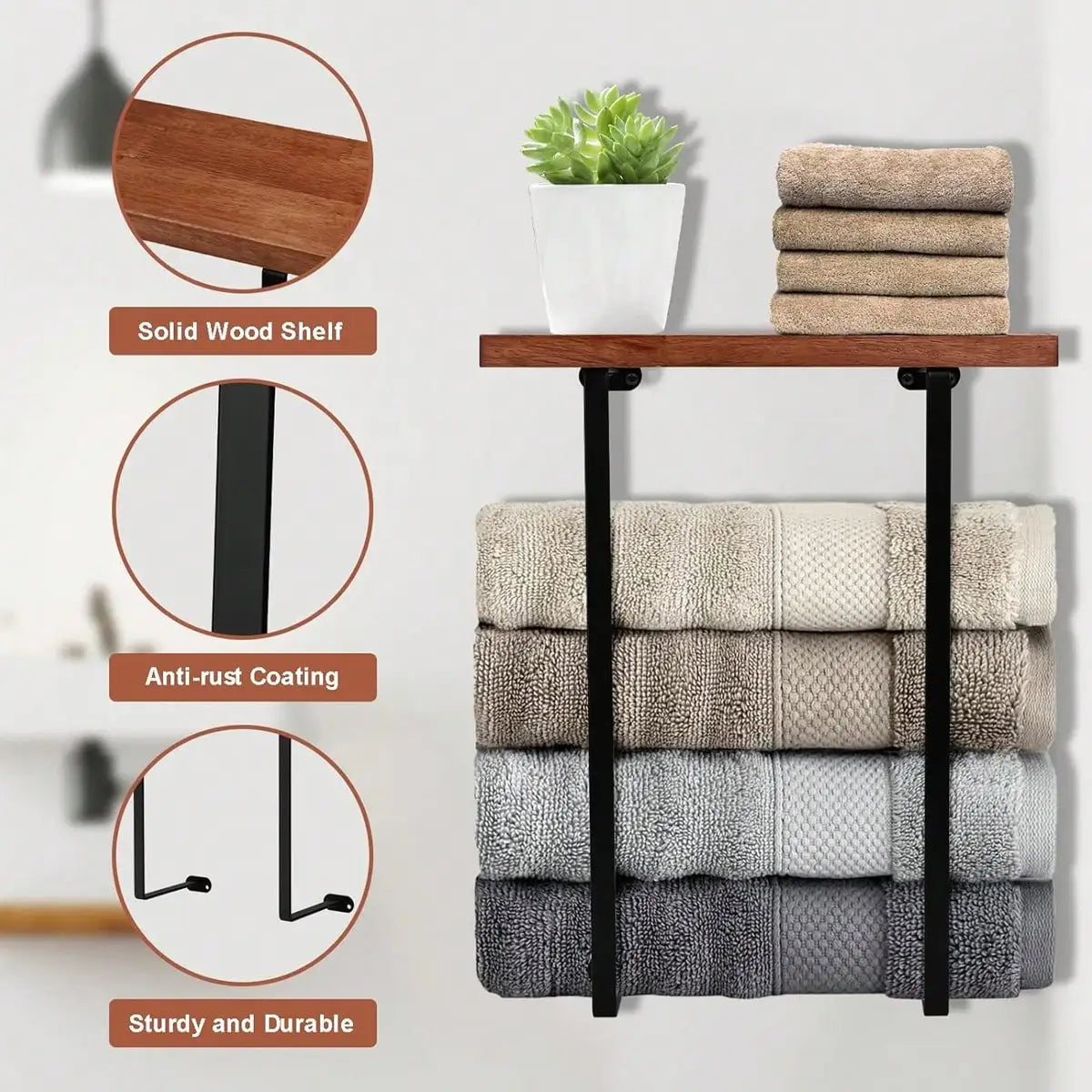Wall Mounted Towel Rack