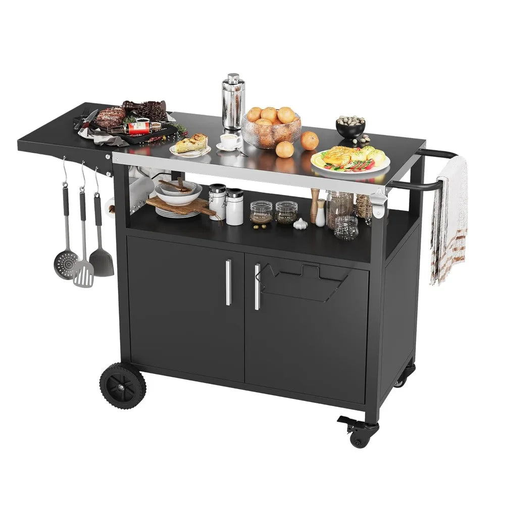 Outdoor Grill Cart with Storage