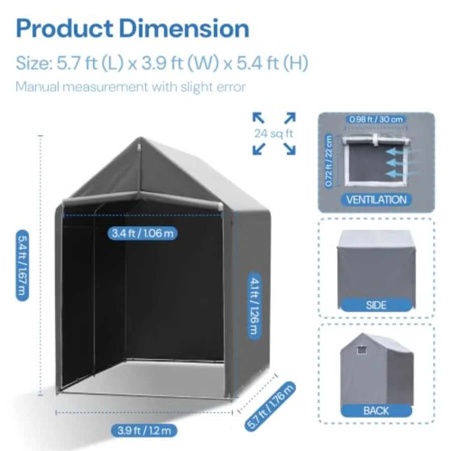 Portable 6' x 4' Garage