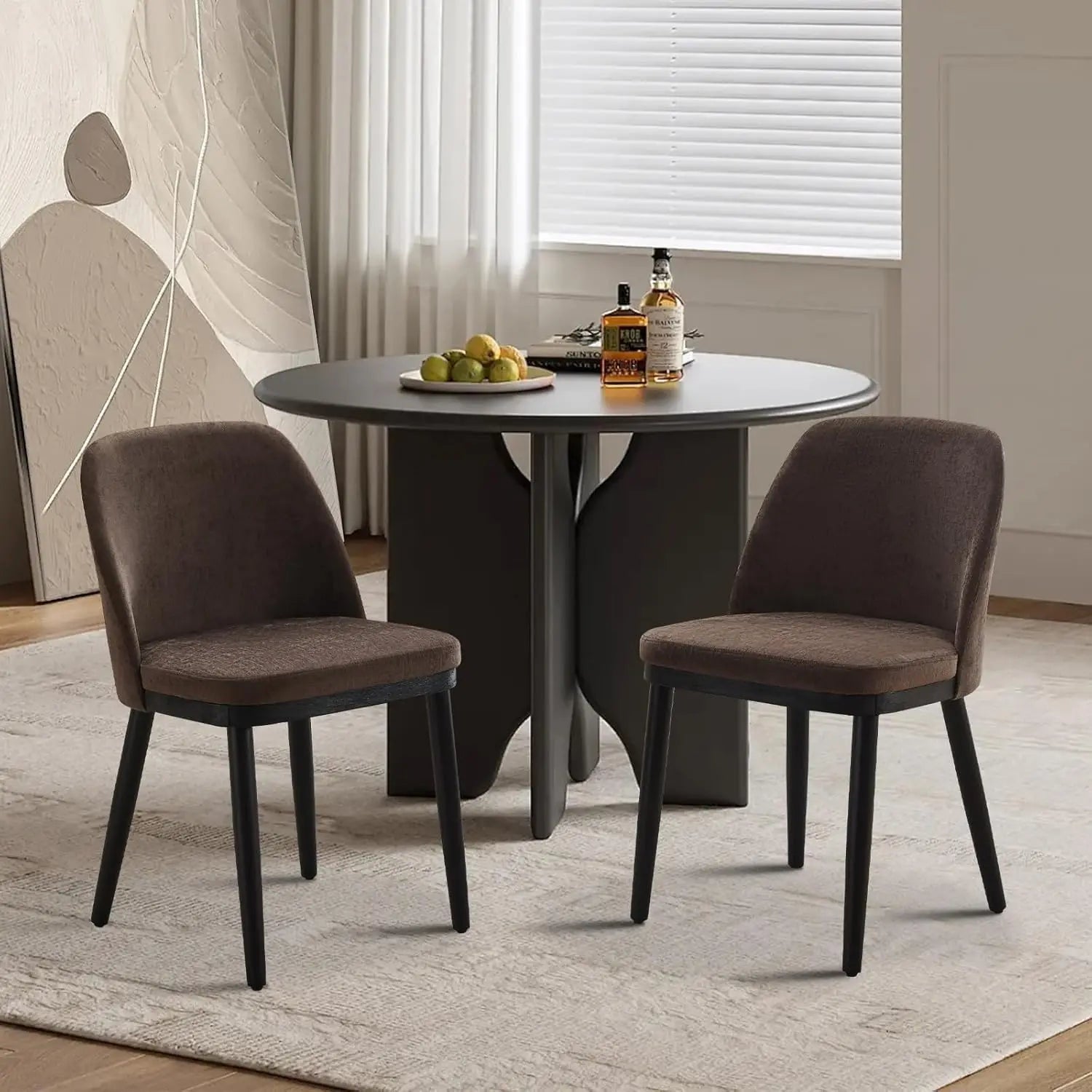 Upholstered Dining Chairs Set of 2,