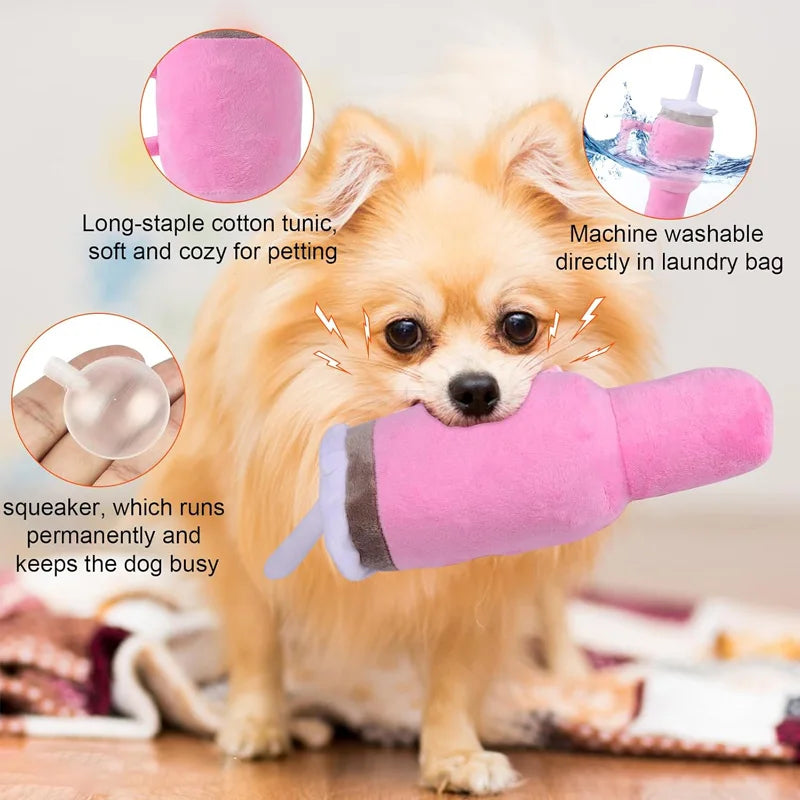 Squeaky Dog Cup Toy for Aggressive Chewers