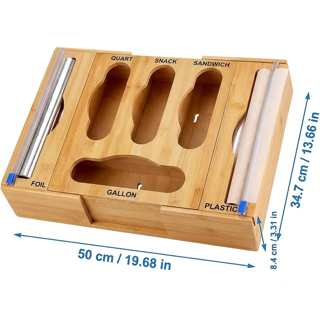 Bamboo Zip Bag Organizer