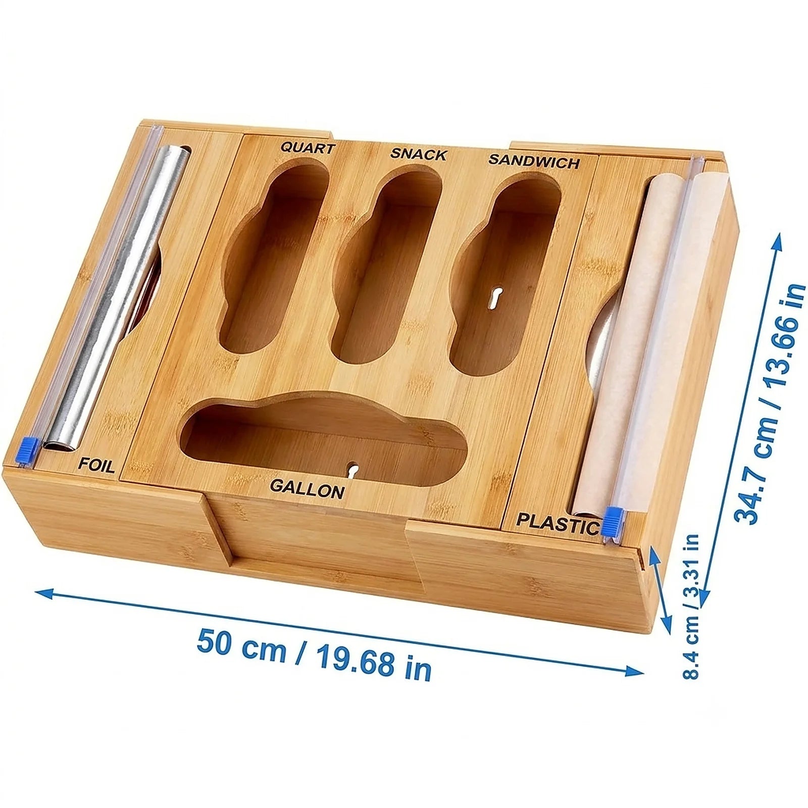 Bamboo Zip Bag Organizer