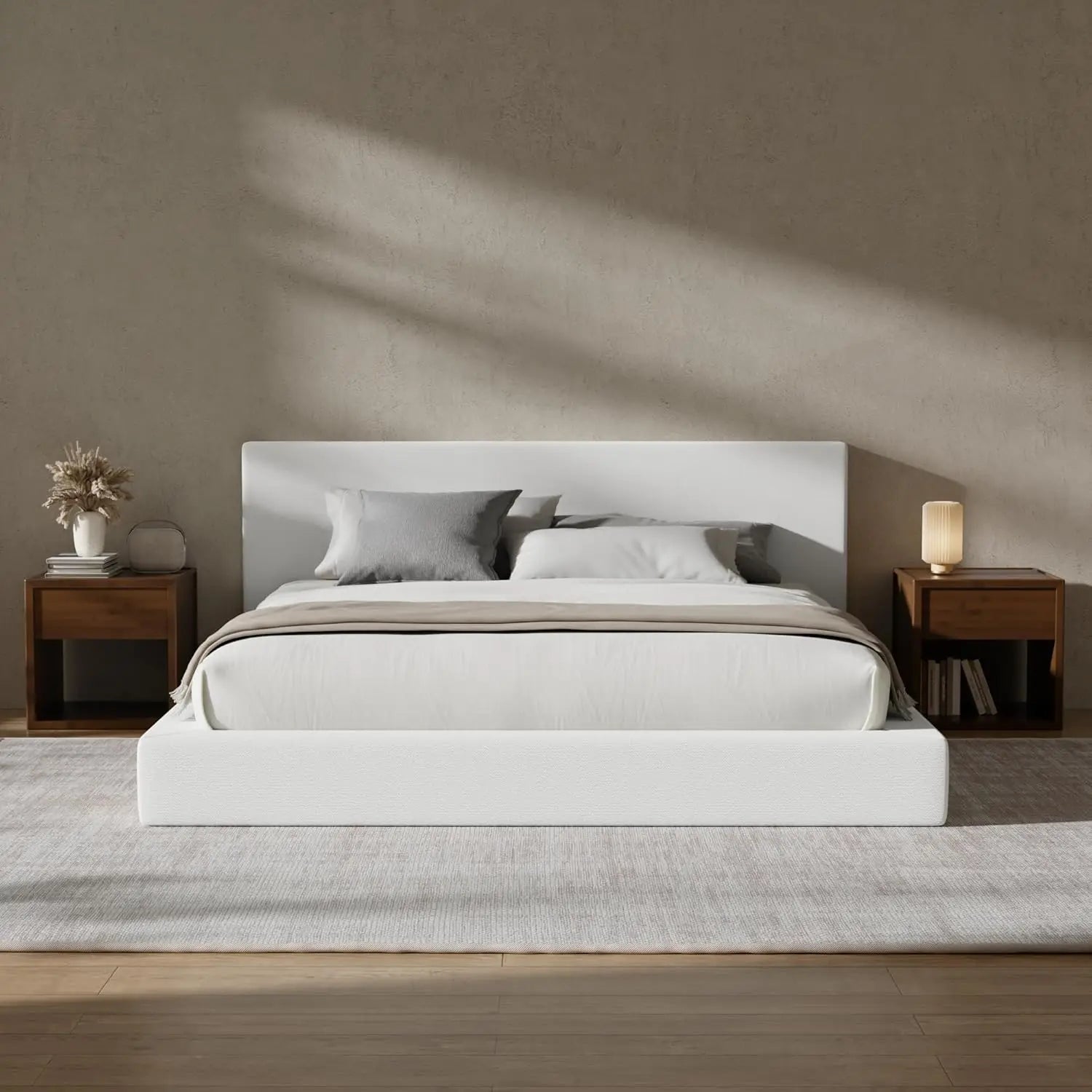 Upholstered King Bed Frame and Headboard