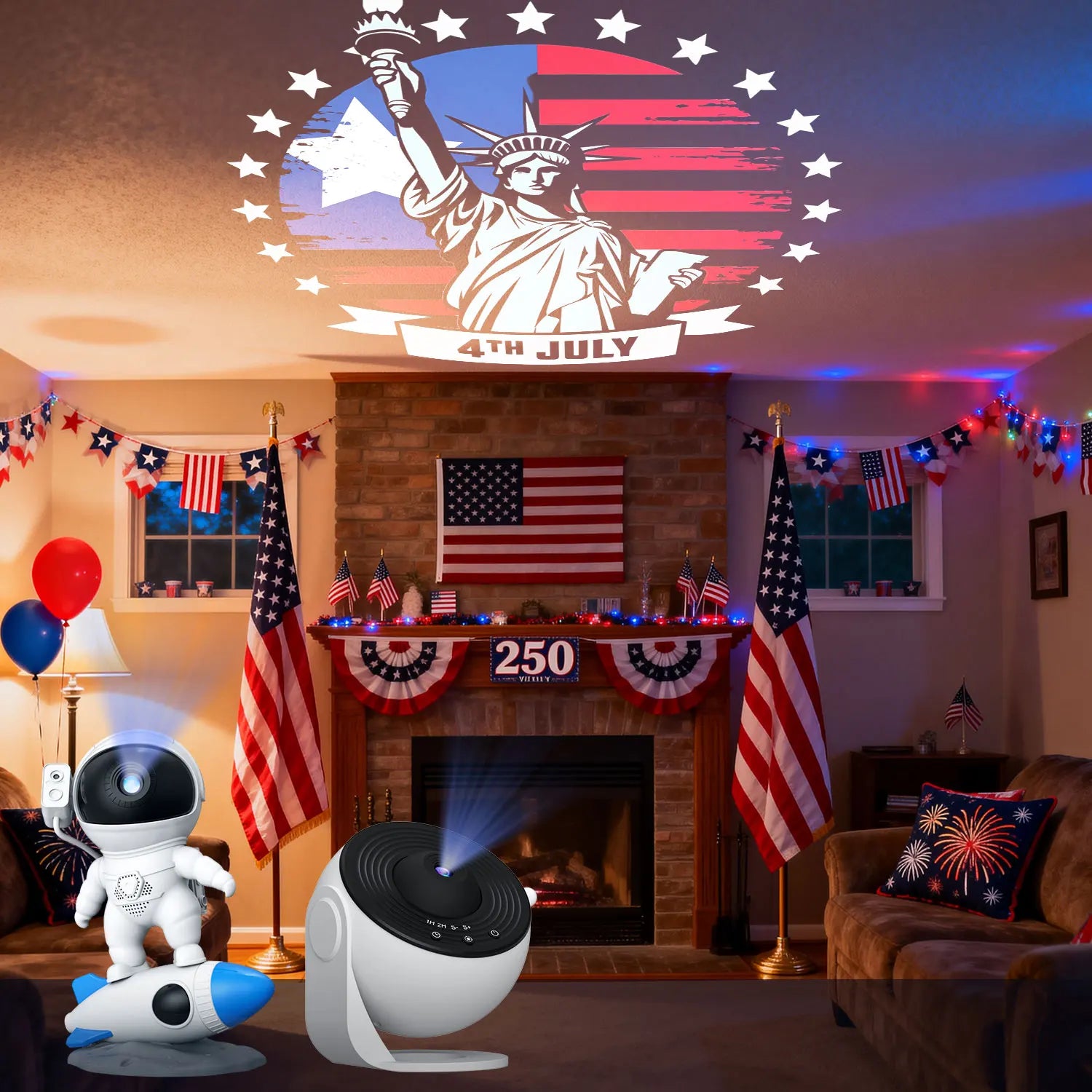 19-in-1 Galaxy Projector, 360° Rotate, LED Star Projector
