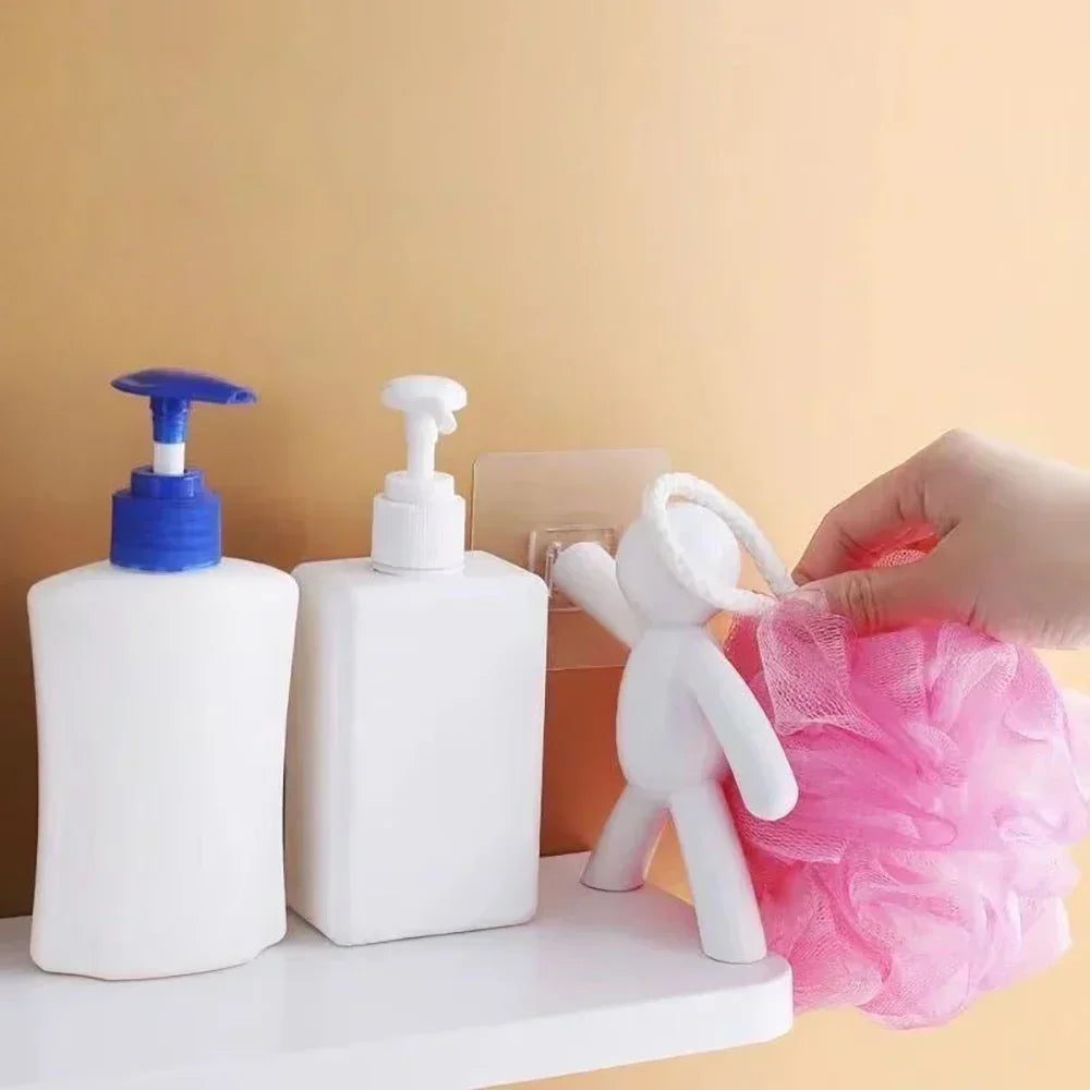 1PC/2PCS Self-adhesive Bathroom Shampoo Shelf